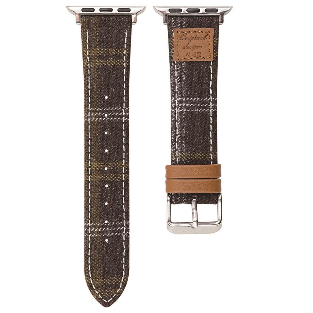 Wool + Leather Strap Apple Watch Series 41mm - 40mm - 38mm - Dark Coffee#serie_4