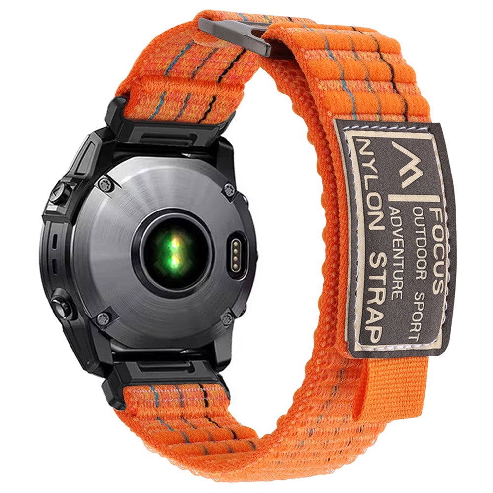 22mm Watch Band Garmin Fenix 8 47mm / Fenix E 47mm / Quatix 7 Pro Magic Tape Nylon Strap - Orange#serie_1