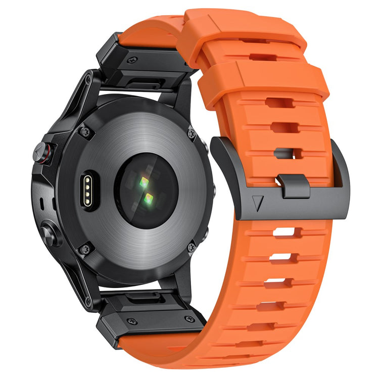 22mm Fluorubber Strap Garmin Fenix 8 47mm / Fenix E 47mm / Quatix 7 Pro Universal Watch Band - Orange#serie_2