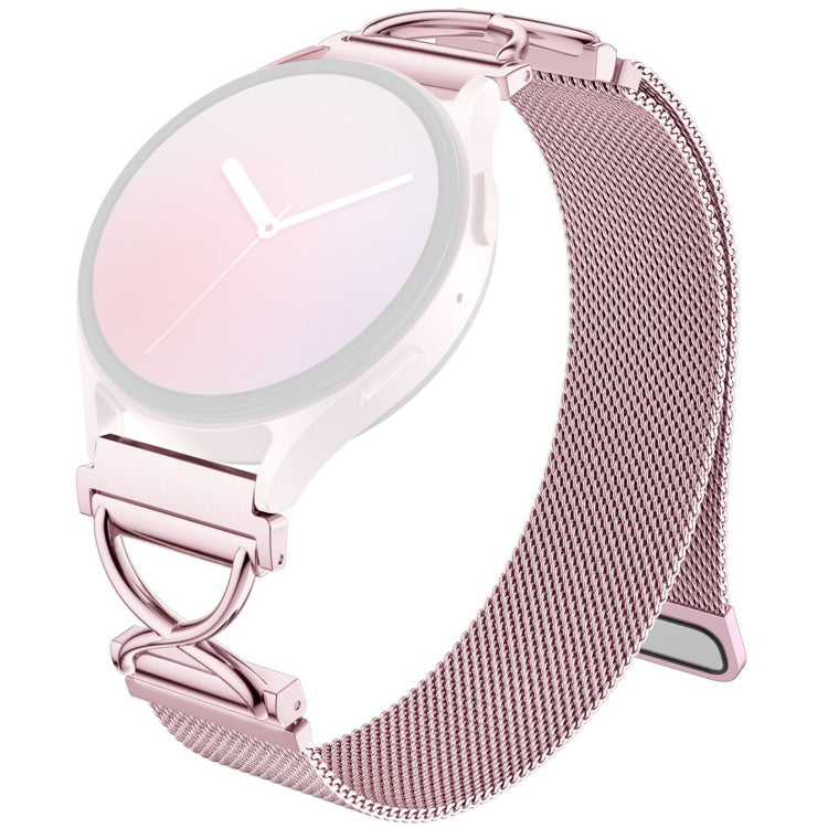 Canmixs P22 Milanese Band Electroplated Stainless Steel Magnetic Watch Strap with X-Shaped Connector - Rose Pink#serie_3