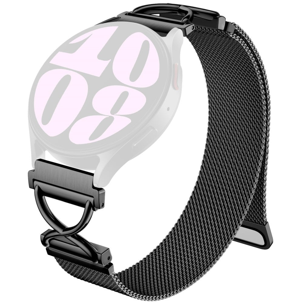 SyncUP Kids Watch Milanese Band Electroplated Stainless Steel Magnetic Watch Strap with X-Shaped Connector - Black#serie_1