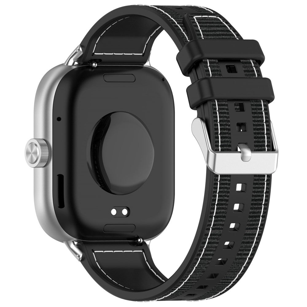 Silicone Strap Xiaomi Smart Band 9 Pro / 8 Pro / Redmi Watch 4 Composite Woven Watch Band - Black#serie_1