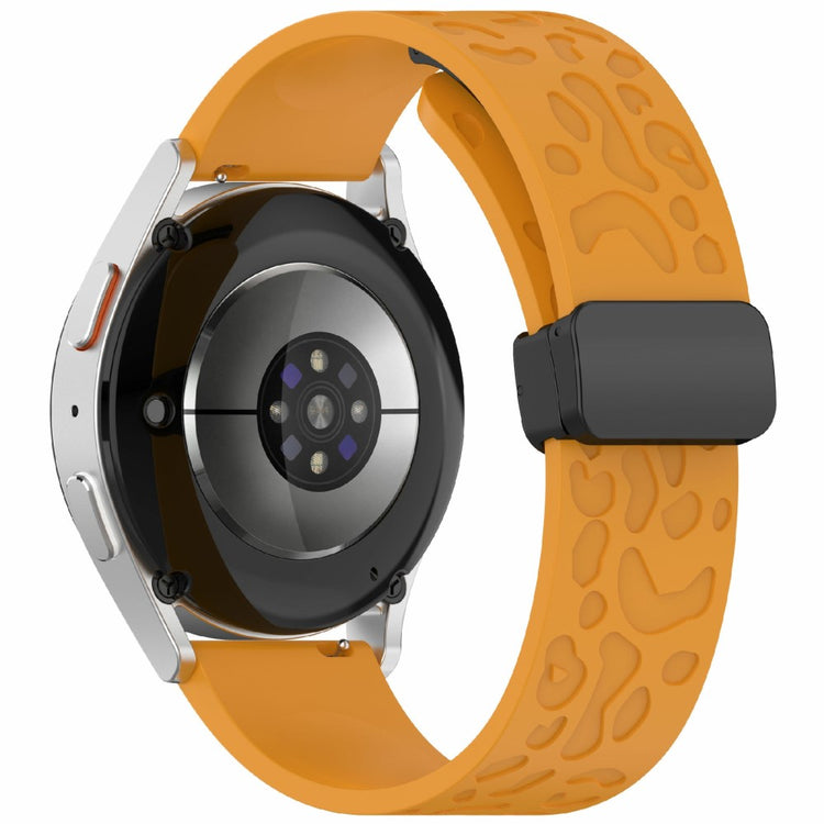 KALEBOL 22mm Magnetic Silicone Strap Samsung Galaxy Watch3 45mm / Huawei Watch GT 5 46mm / GT 5 Pro 46mm Leopard Print Watch Band - Yellow#serie_5