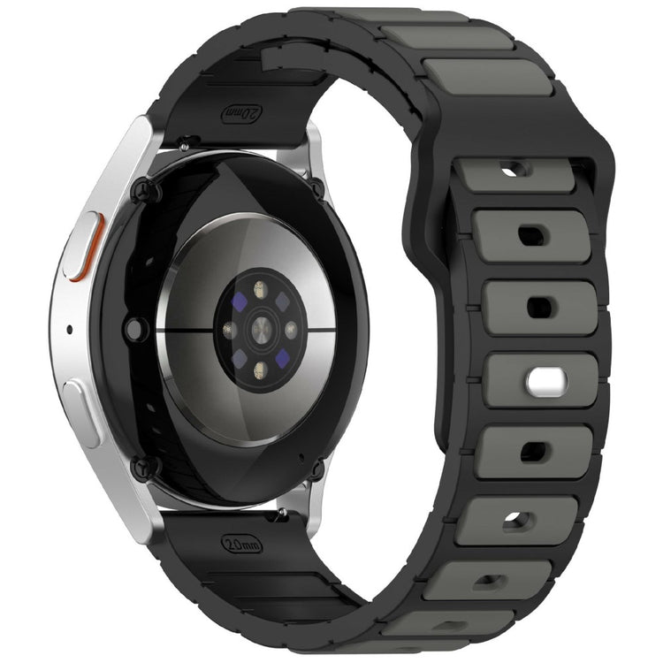 KALEBOL 22mm Dual Color Silicone Strap Samsung Galaxy Watch3 45mm / Huawei Watch GT 5 46mm / GT 5 Pro 46mm Watch Band - Black+Grey#serie_4