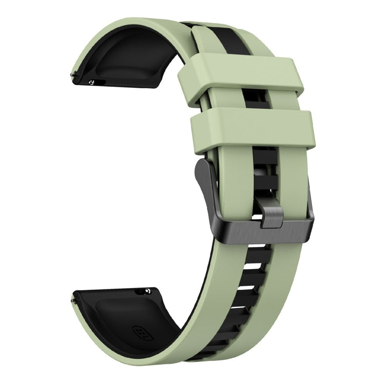 KALEBOL 22mm Dual Color Silicone Strap Samsung Galaxy Watch3 45mm / Huawei Watch GT 5 46mm / GT 5 Pro 46mm Watch Band - Mint Green+Black#serie_4