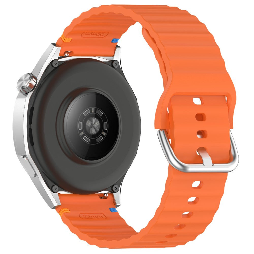 20mm Silicone Watch Band Stitch Line Wave Design Wrist Strap Huawei / Samsung / Garmin Smartwatches - Orange#serie_3