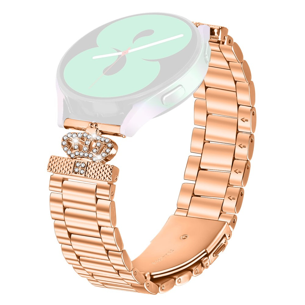 Garmin Instinct 2S Stainless Steel Strap Crown Shape Rhinestone Decor Watch Band - Rose Gold#serie_3