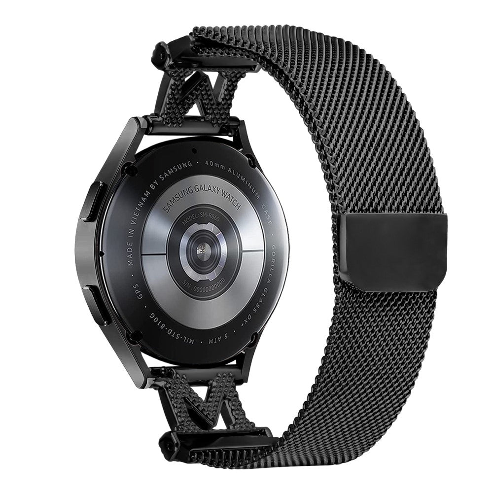M-Type Milanese Bands Garmin Instinct 2S Stainless Steel Metal Strap - Black#serie_1
