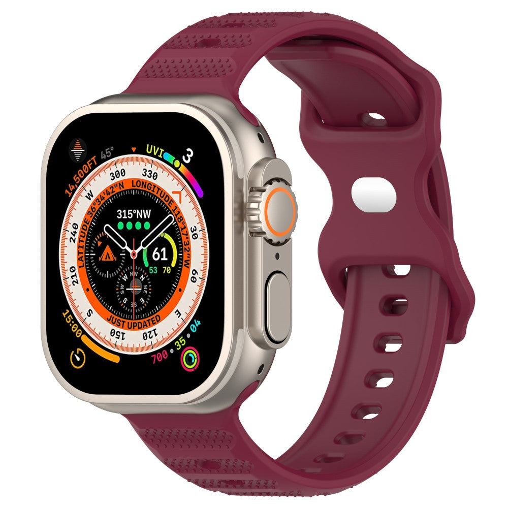 Mega Kønt Silikone Universal Rem passer til Apple Smartwatch - Rød#serie_6