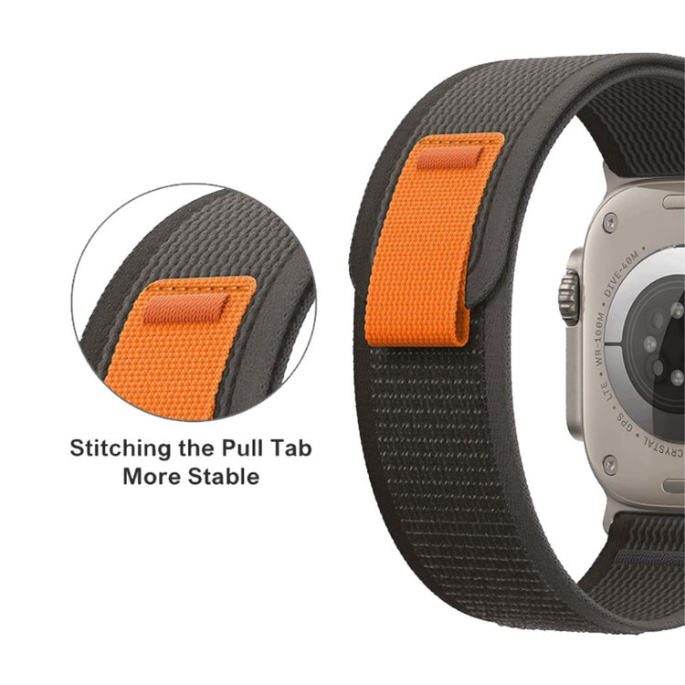 Tidsløst Metal Og Nylon Universal Rem passer til Apple Smartwatch - Orange#serie_12