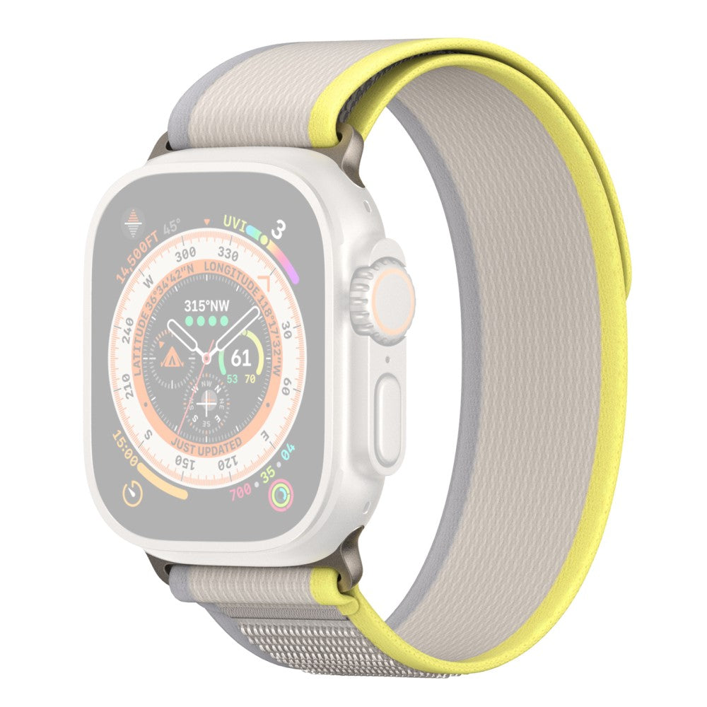 Rigtigt Sejt Metal Og Nylon Universal Rem passer til Apple Smartwatch - Orange#serie_3