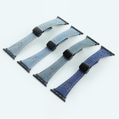 Rigtigt Cool Metal Og Nylon Universal Rem passer til Apple Smartwatch - Sort#serie_5