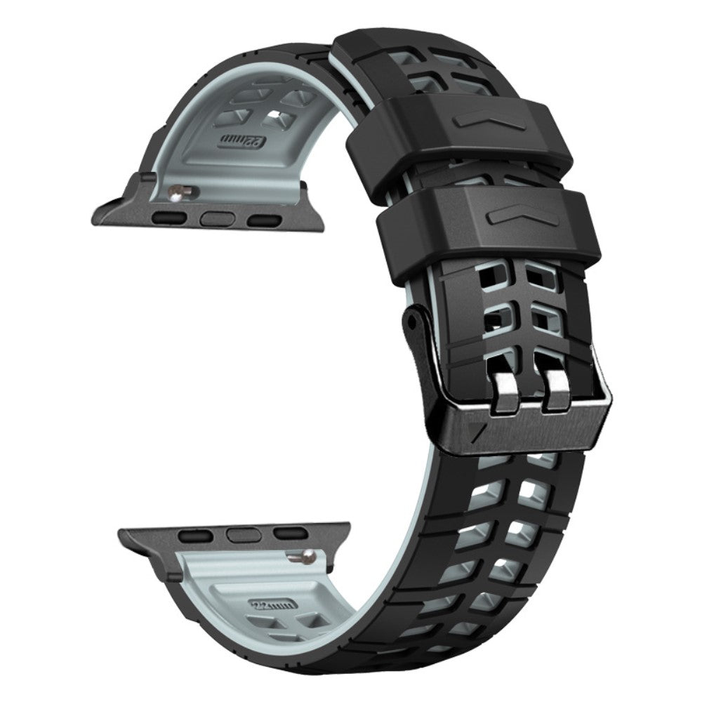 Vildt Pænt Metal Og Silikone Universal Rem passer til Apple Smartwatch - Sølv#serie_1
