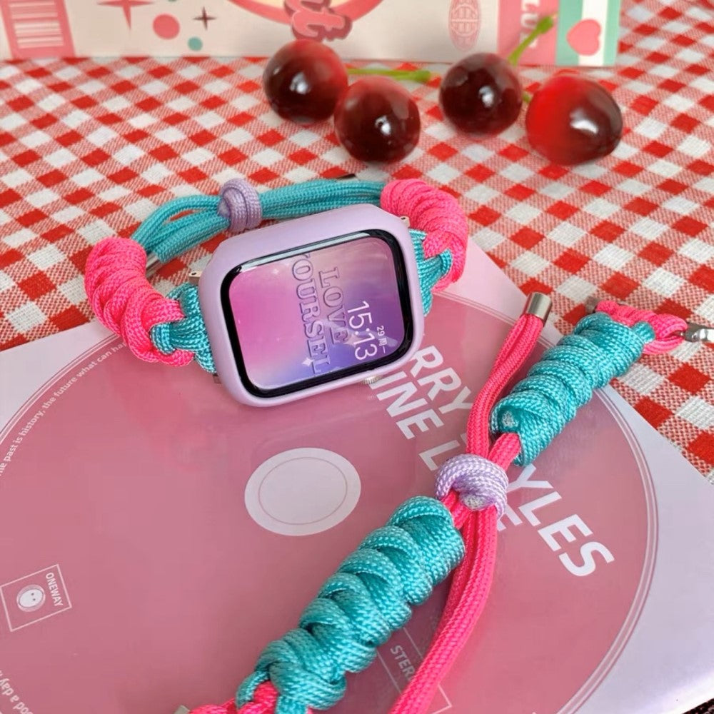 Super Kønt Metal Og Nylon Universal Rem passer til Apple Smartwatch - Flerfarvet#serie_2