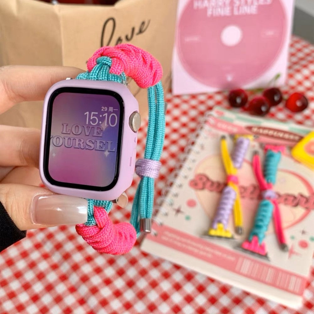 Super Kønt Metal Og Nylon Universal Rem passer til Apple Smartwatch - Flerfarvet#serie_2