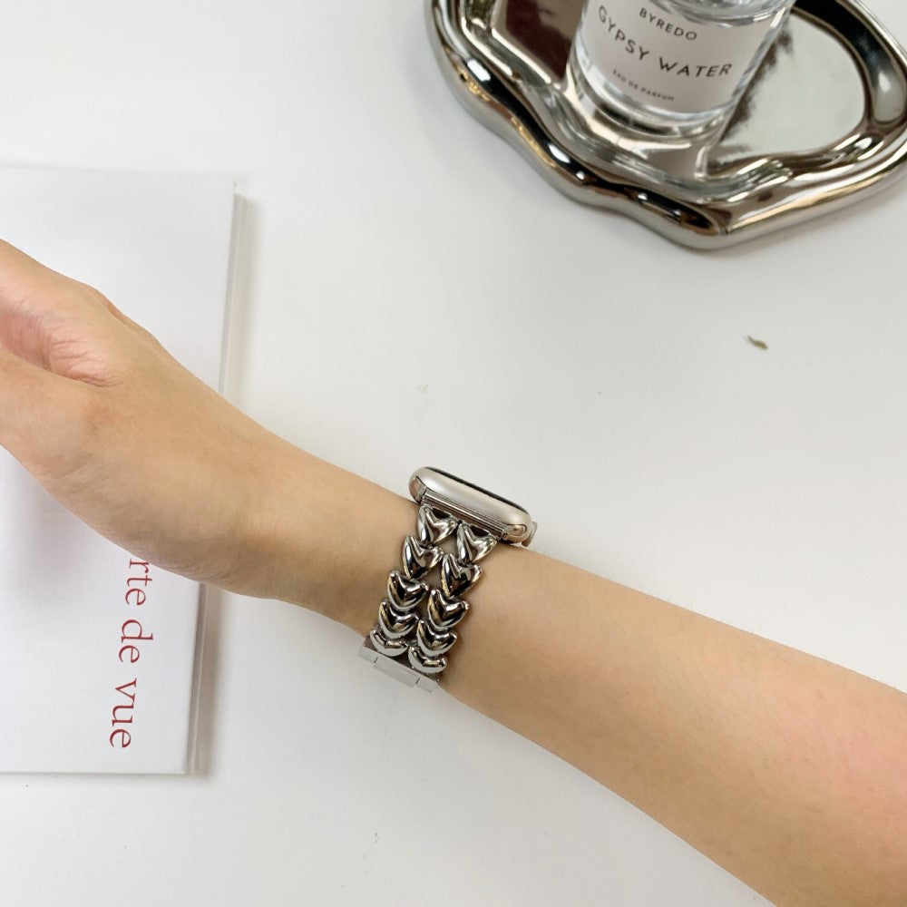 Solid Metal Universal Rem passer til Apple Smartwatch - Sølv#serie_5