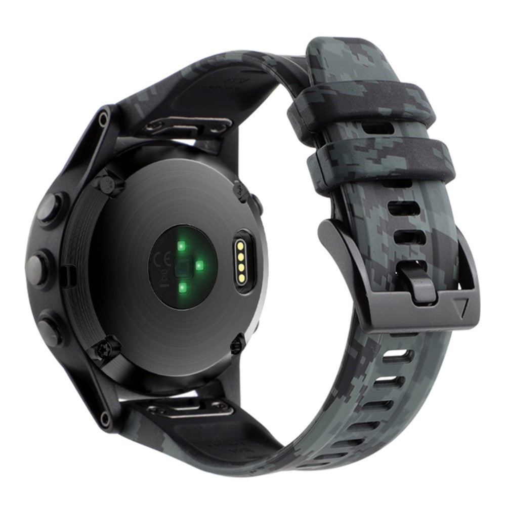 Holdbart Metal Og Silikone Universal Rem passer til Smartwatch - Sort#serie_3