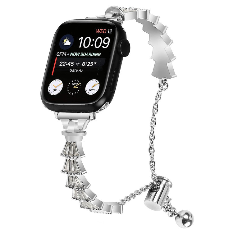 Godt Metal Og Rhinsten Universal Rem passer til Apple Smartwatch - Sølv#serie_049