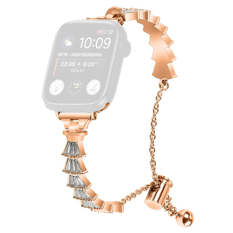 Super Godt Metal Og Rhinsten Universal Rem passer til Apple Smartwatch - Pink#serie_2