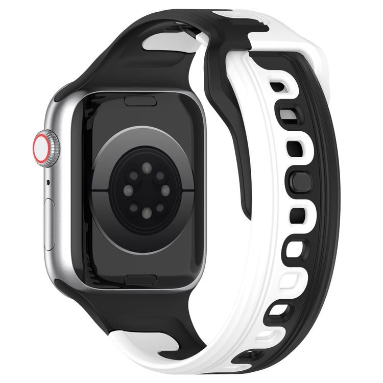 Vildt Holdbart Silikone Universal Rem passer til Apple Smartwatch - Sort#serie_4
