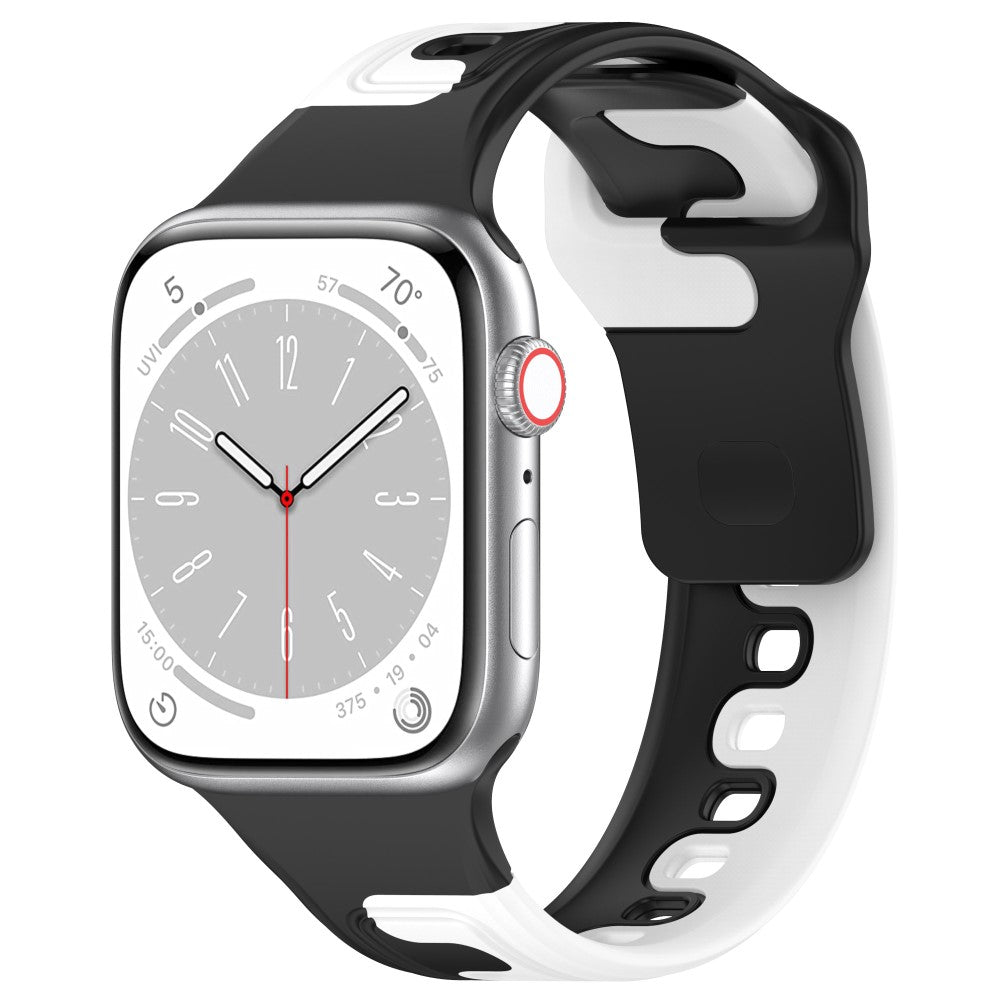 Vildt Holdbart Silikone Universal Rem passer til Apple Smartwatch - Sort#serie_4