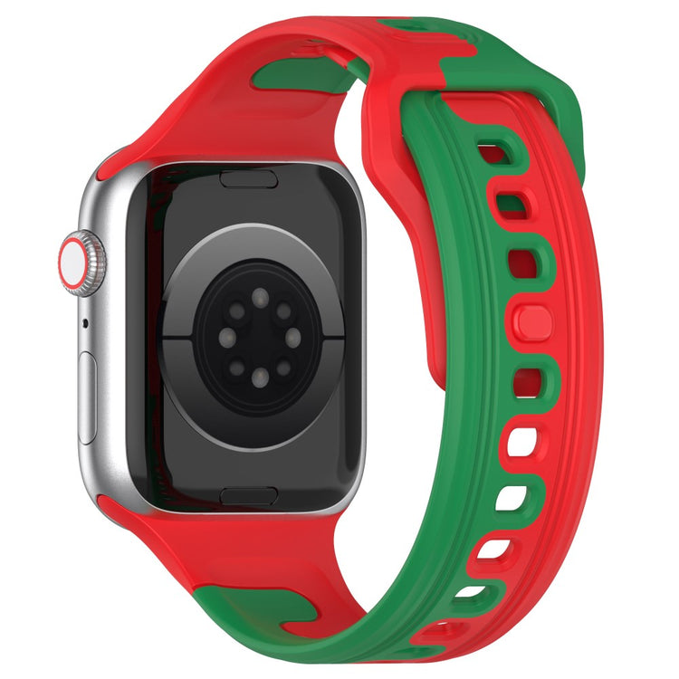 Vildt Holdbart Silikone Universal Rem passer til Apple Smartwatch - Rød#serie_7