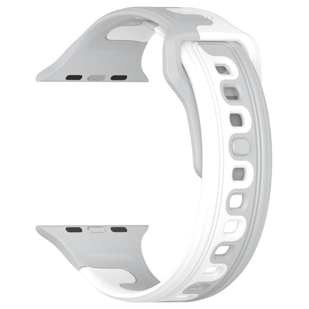 Vildt Holdbart Silikone Universal Rem passer til Apple Smartwatch - Sølv#serie_8