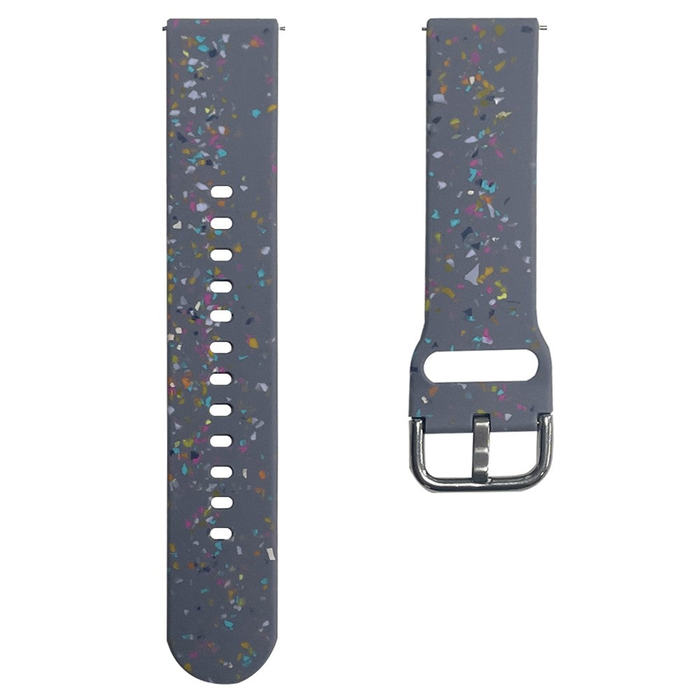 Samsung Galaxy Watch3 45mm / Huawei Watch GT Watch Band 22mm Silicone Pattern Sport Strap - Blue Grey#serie_1
