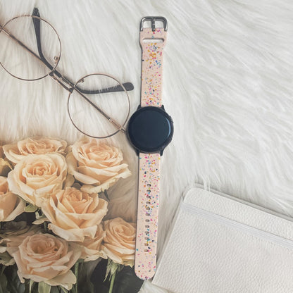 Meget Kønt Silikone Universal Rem passer til Smartwatch - Pink#serie_2