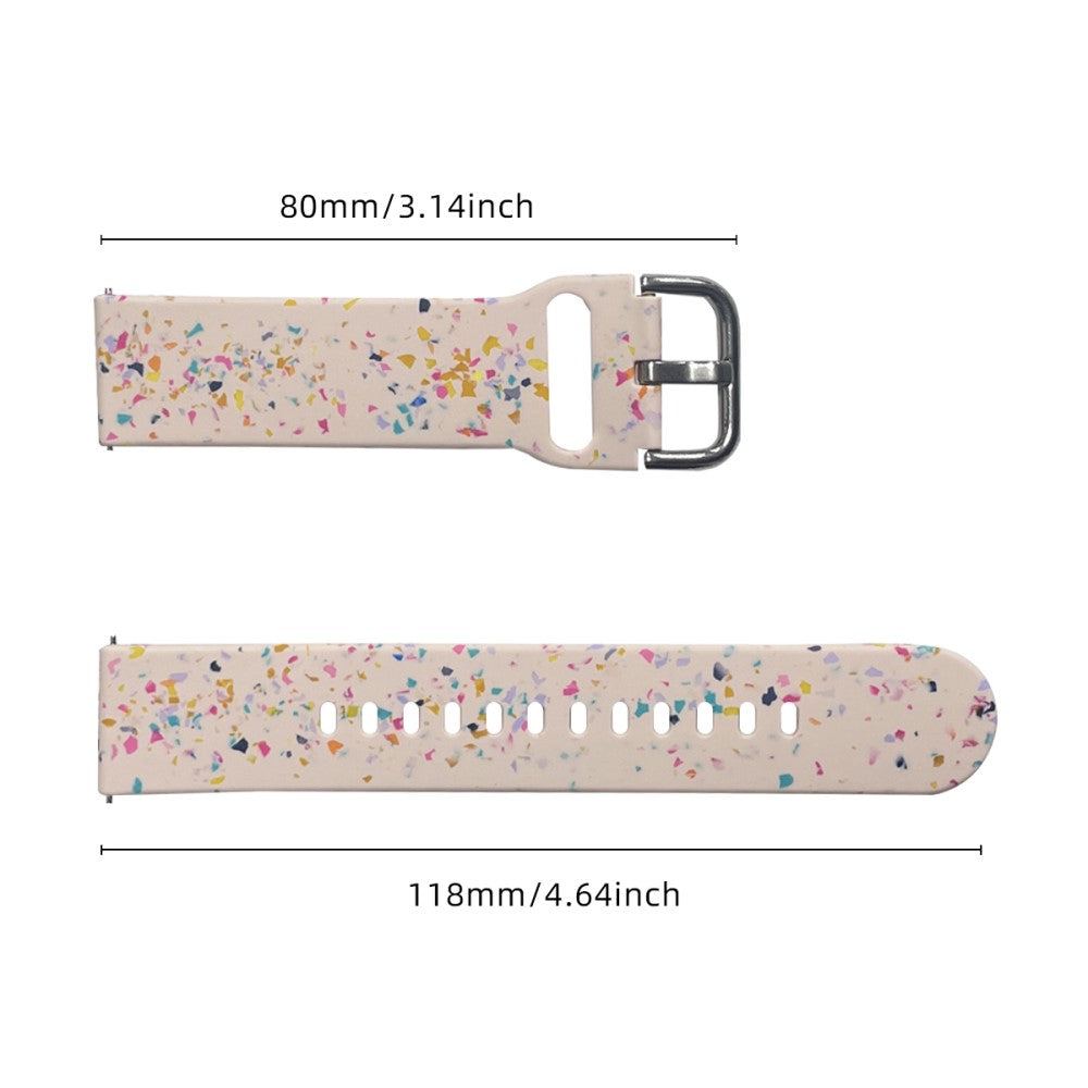 Samsung Galaxy Watch3 45mm / Huawei Watch GT Watch Band 22mm Silicone Pattern Sport Strap - Pink#serie_2