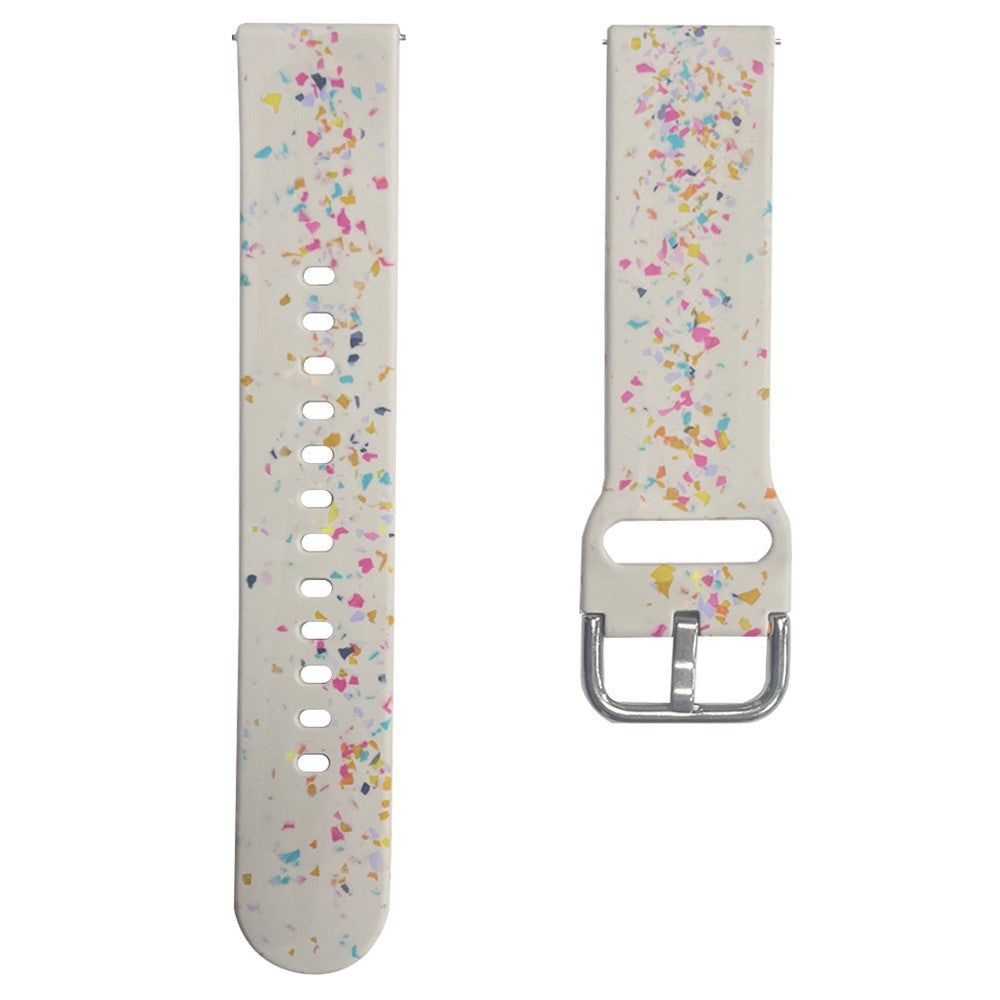 Samsung Galaxy Watch3 45mm / Huawei Watch GT Watch Band 22mm Silicone Pattern Sport Strap - Starlight#serie_6