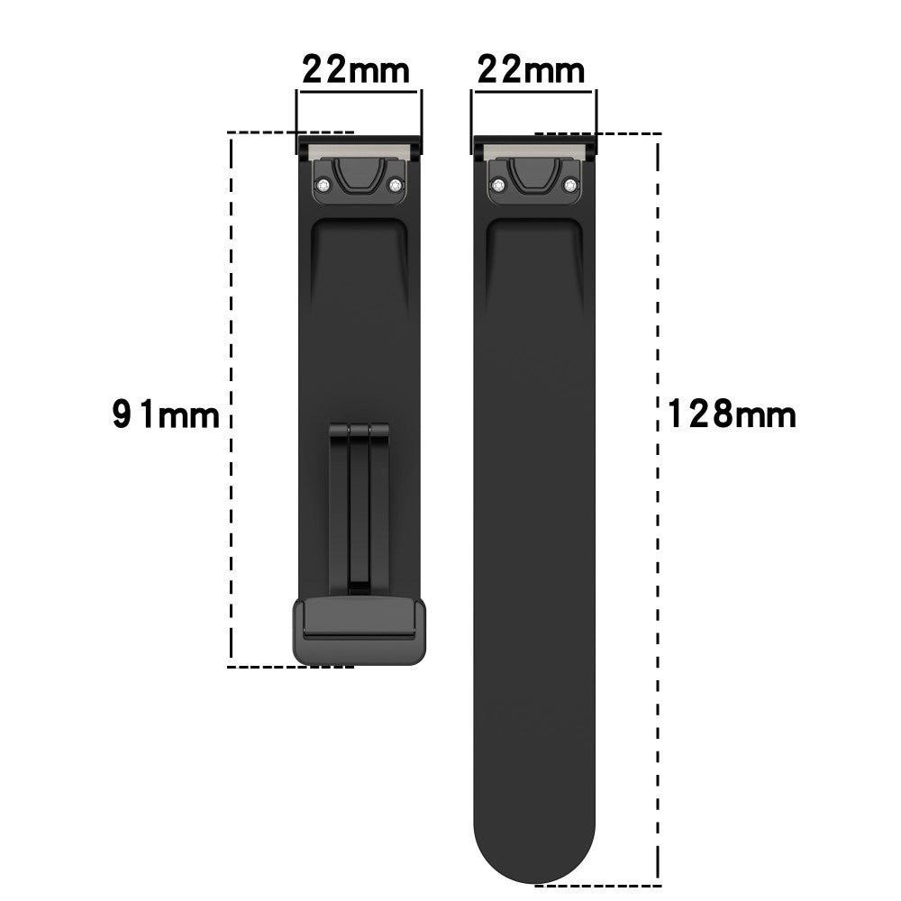 Huawei Watch GT 4 46mm / Samsung Galaxy Watch3 45mm / Garmin Venu 3 Black Buckle Watchband 22mm Magnetic Silicone Strap - White#serie_3