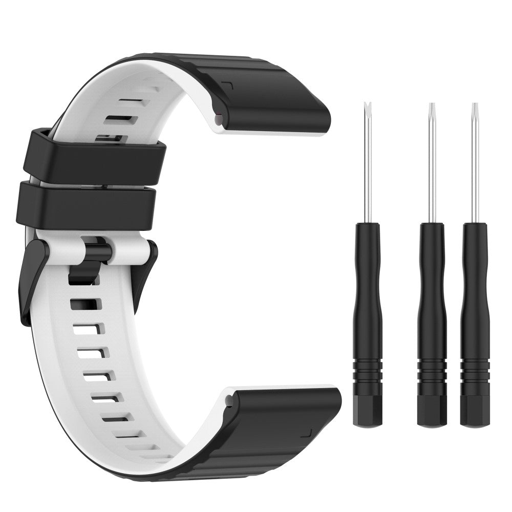 Super Nydelig Silikone Universal Rem passer til Smartwatch - Sort#serie_1