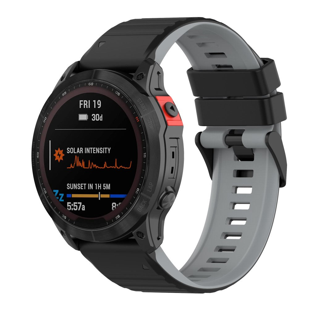 Super Nydelig Silikone Universal Rem passer til Smartwatch - Sølv#serie_5