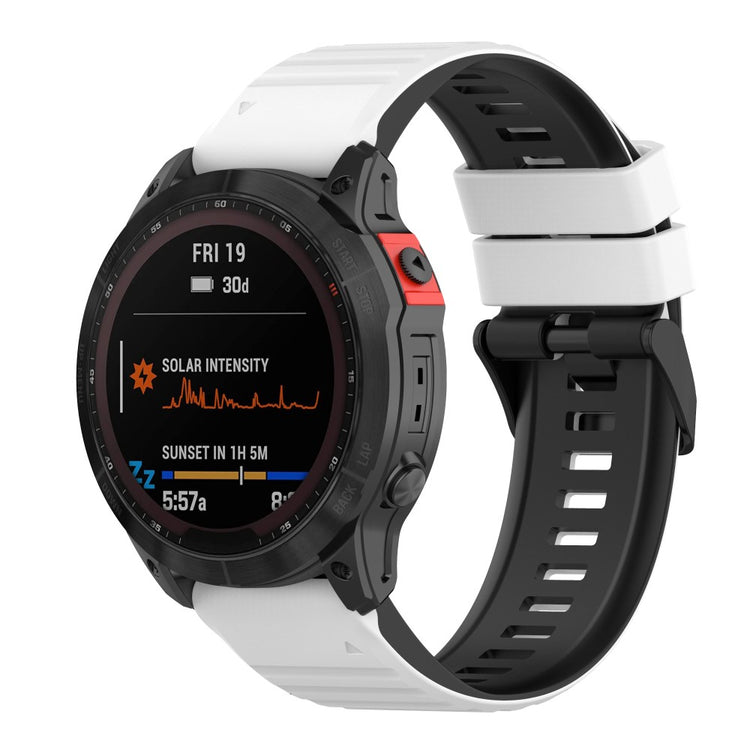 Super Skøn Silikone Universal Rem passer til Garmin Smartwatch - Hvid#serie_2