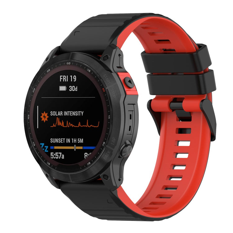 Super Skøn Silikone Universal Rem passer til Garmin Smartwatch - Rød#serie_4