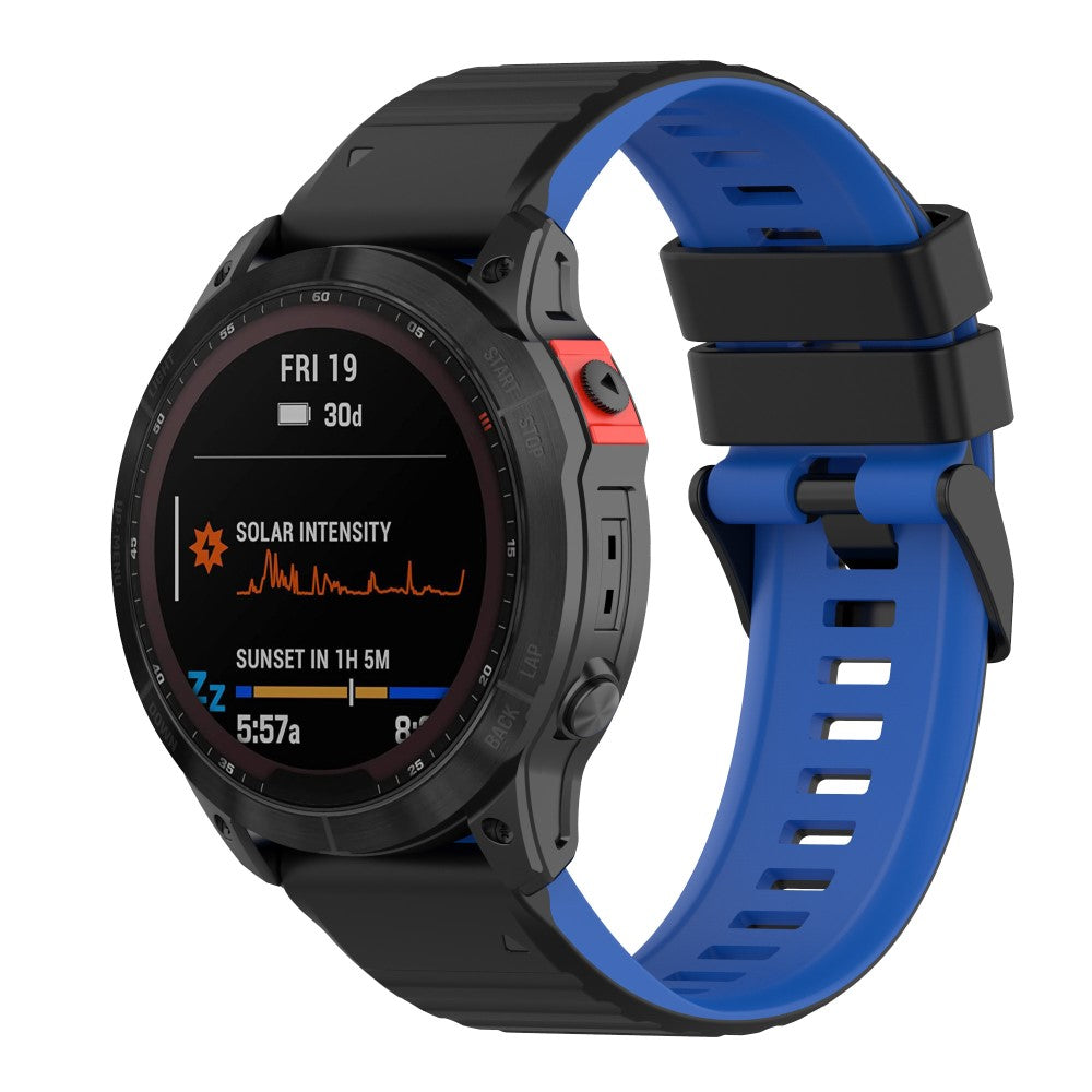 Super Skøn Silikone Universal Rem passer til Garmin Smartwatch - Blå#serie_6