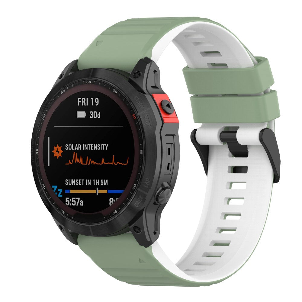 Super Skøn Silikone Universal Rem passer til Garmin Smartwatch - Grøn#serie_9