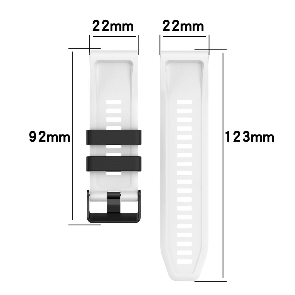 Garmin Fenix 7 Pro Silicone Watch Bands Dual-color Horizontal Stripes Wrist Strap - Black / Red#serie_4