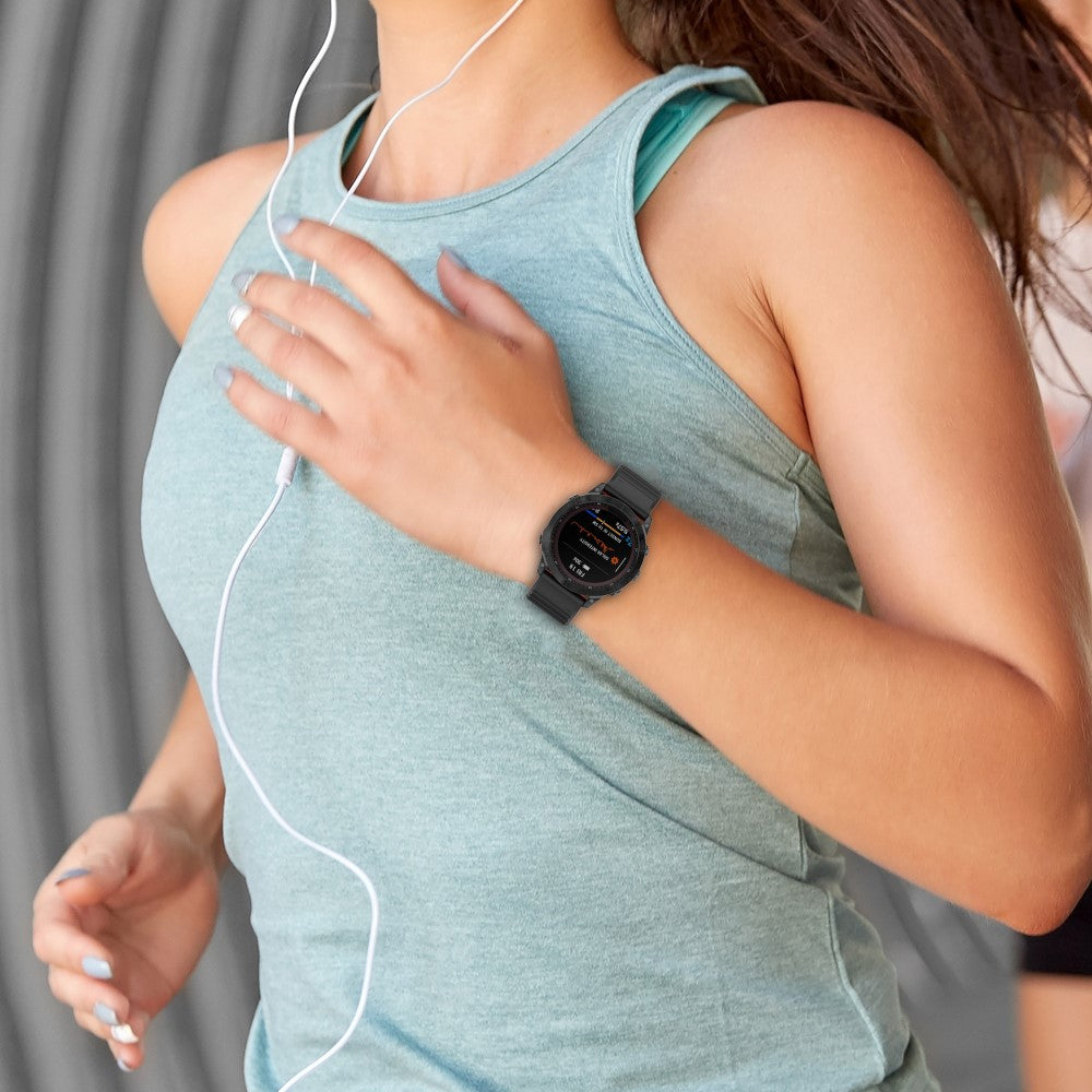 Solid Silikone Universal Rem passer til Garmin Smartwatch - Grøn#serie_7