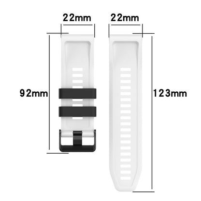 Garmin Fenix 7 Pro Silicone Watch Bands Dual-color Horizontal Stripes Wrist Strap - Red / Black#serie_8