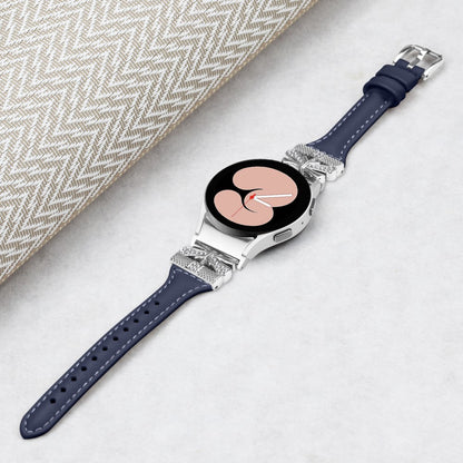 Cool Kunstlæder Universal Rem passer til Samsung Smartwatch - Blå#serie_5