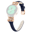 Rose Gold Buckle 20mm Strap Samsung Galaxy Watch3 41mm / Watch4 / Watch5 / Watch4 Classic / Watch4 Active / Watch5 Active Watch Band - Dark Blue