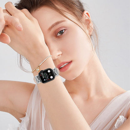 Silver Buckle Wrist Band Apple Watch Ultra 2 / Ultra 49mm / Series 9 45mm / 8 7 45mm / 6 5 4 SE (2022) SE (2023) SE 44mm / 3 2 1 42mm - Apricot#serie_2