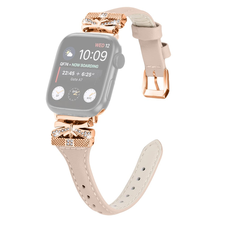 Stilfuld Kunstlæder Universal Rem passer til Apple Smartwatch - Hvid#serie_3
