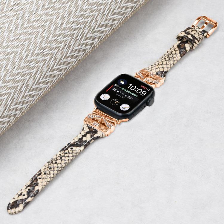 Stilfuld Kunstlæder Universal Rem passer til Apple Smartwatch - Brun#serie_4