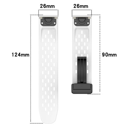 Garmin Tactix 7 Pro / Fenix 7X / Fenix 7X Solar Silicone Watch Strap 26mm Breathable Watch Band with Folding Buckle - Yellow#serie_5