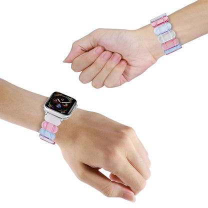 Watch Band Apple Watch Ultra 2 Ultra 49mm / 45mm / 44mm / 42mm Elastic Resin Strap - Multicolor#serie_4