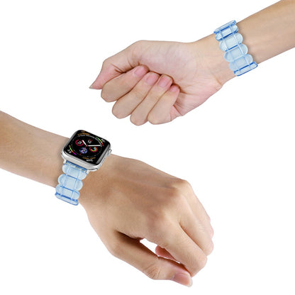 Watch Strap Apple Watch Series 41mm / 40mm / 38mm Elastic Band Bracelet - Transparent Blue#serie_19