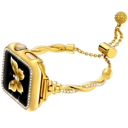 Mega Holdbart Metal Universal Rem passer til Apple Smartwatch - Guld#serie_2